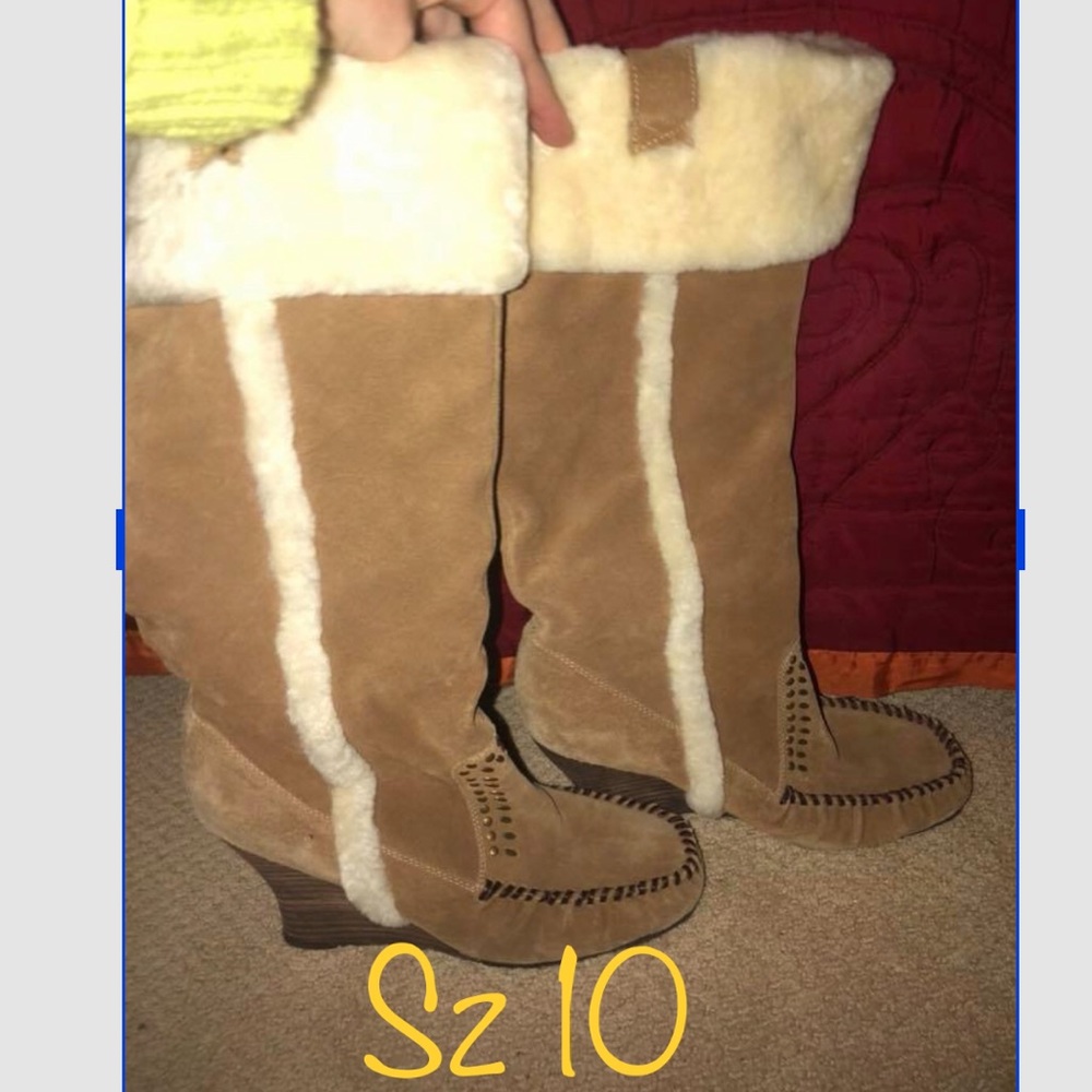Sam Edelman wedged boots. Sz 10.